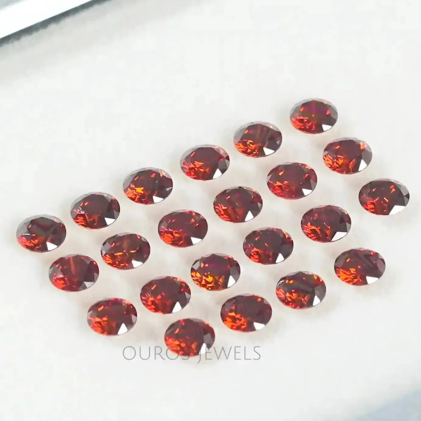 Red Round Cut Lab Grown Diamond