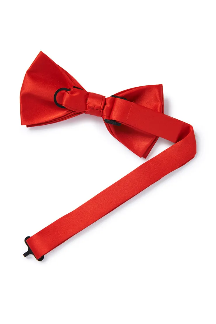 Red Satin Bow Tie