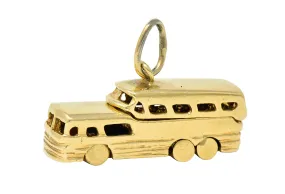 Retro 14 Karat Gold Articulated Scenicruiser Greyhound Bus Charm