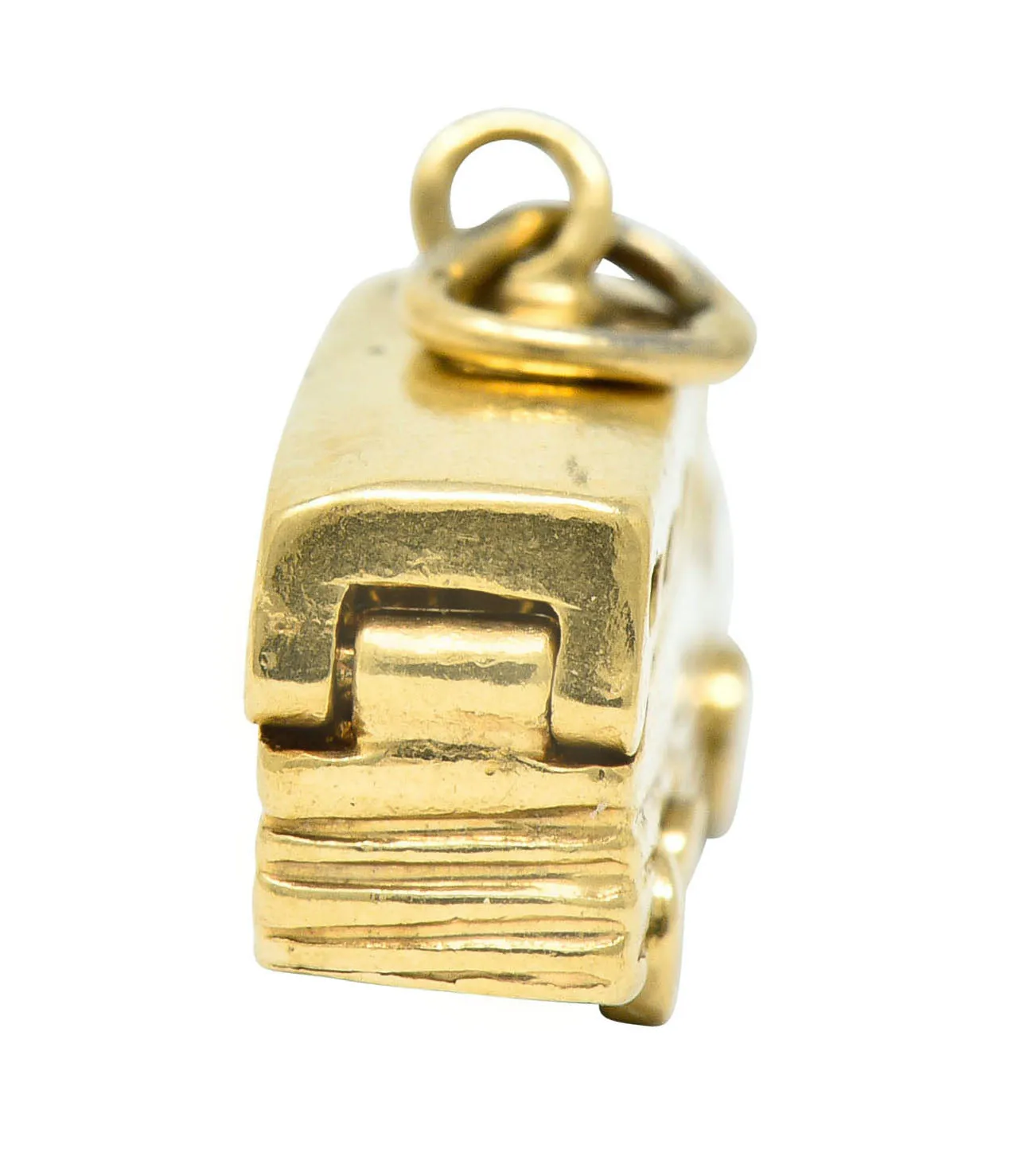 Retro 14 Karat Gold Articulated Scenicruiser Greyhound Bus Charm