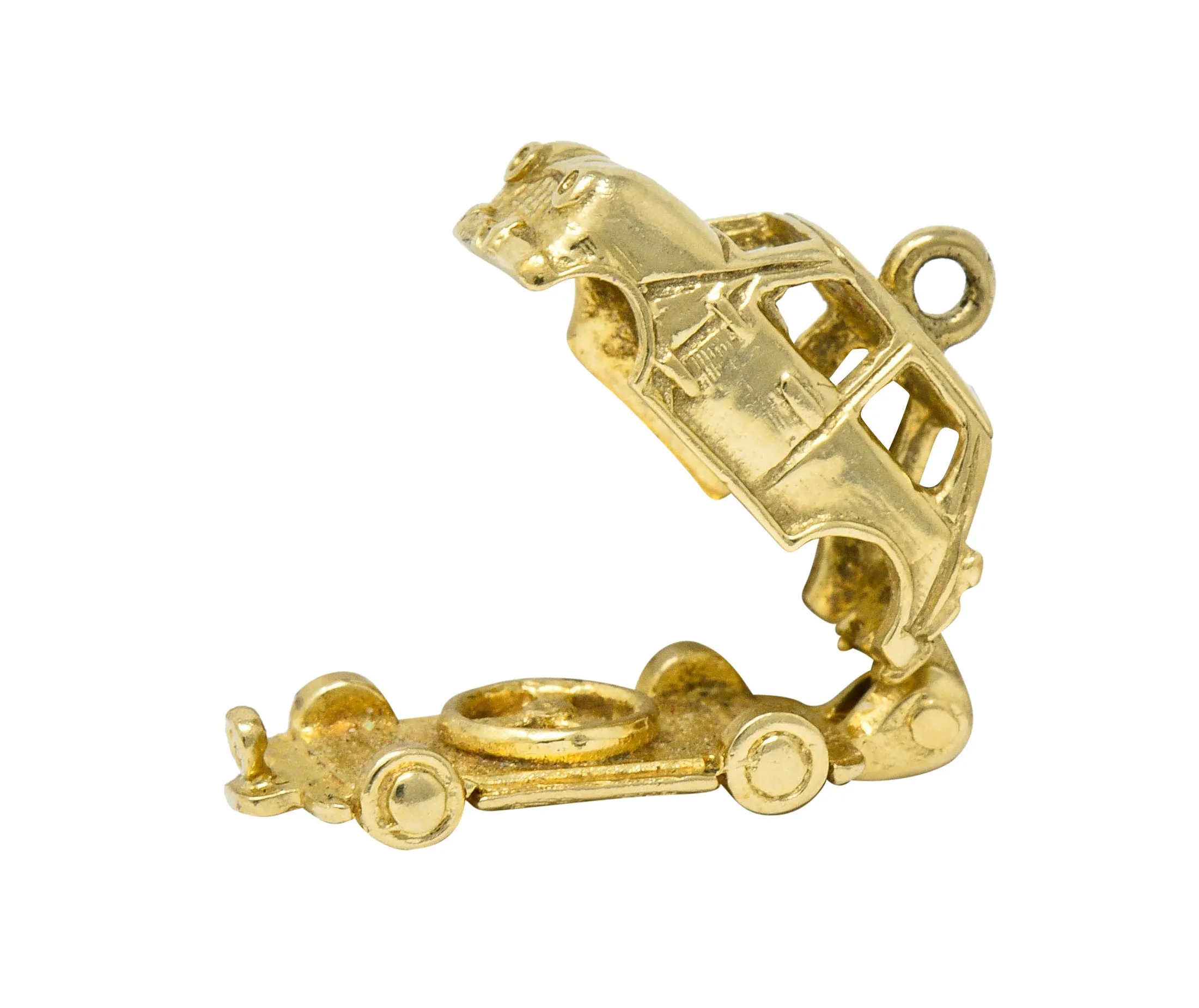 Retro 14 Karat Gold Car Charm Circa 1940