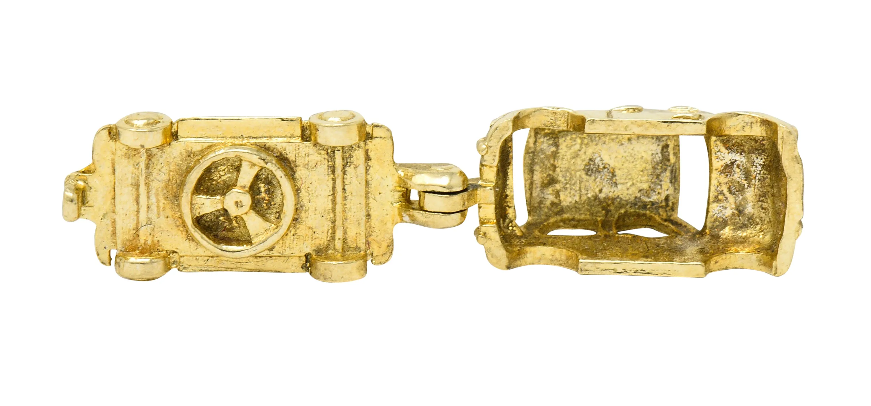 Retro 14 Karat Gold Car Charm Circa 1940