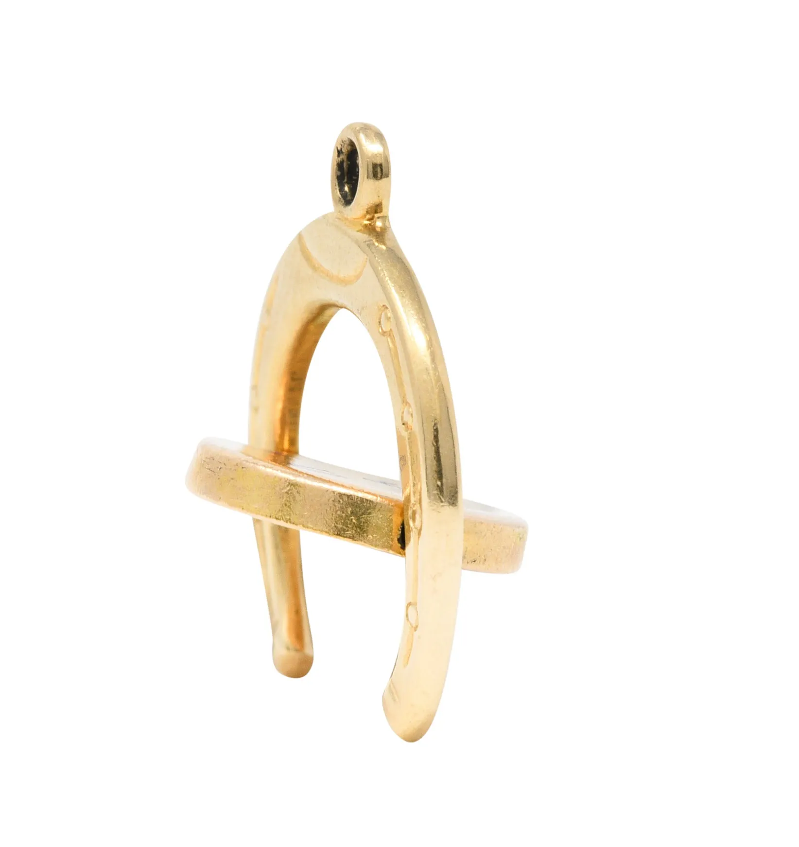 Retro 14 Karat Gold Thaumatrope I Love You Charm