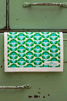 Retro Flower dishcloth