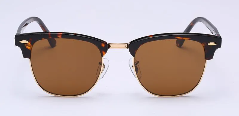 Retro Men's Semi-Rimless Gradient UV400 Driving Sunglasses