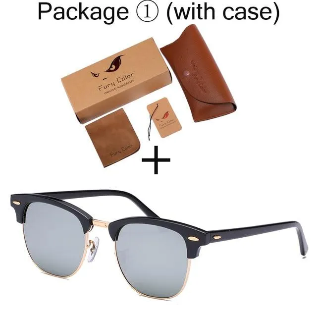 Retro Men's Semi-Rimless Gradient UV400 Driving Sunglasses