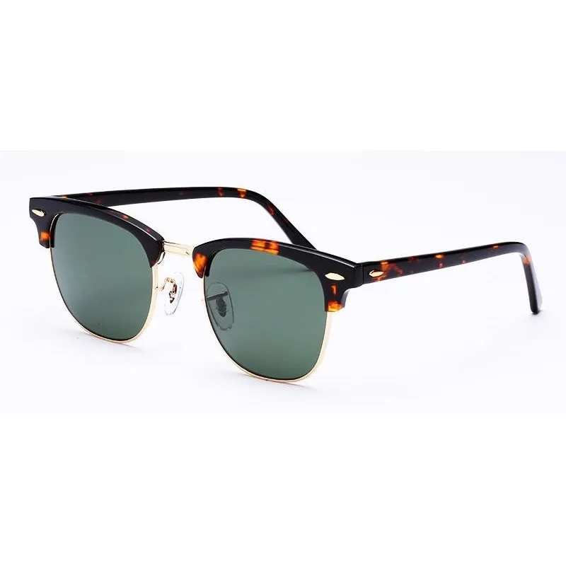 Retro Men's Semi-Rimless Gradient UV400 Driving Sunglasses