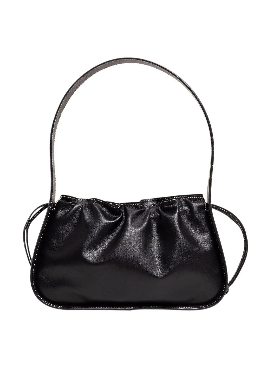 Scrunch leather handbag