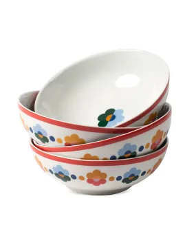 Set of 4 Floral Cereal Bowl Set