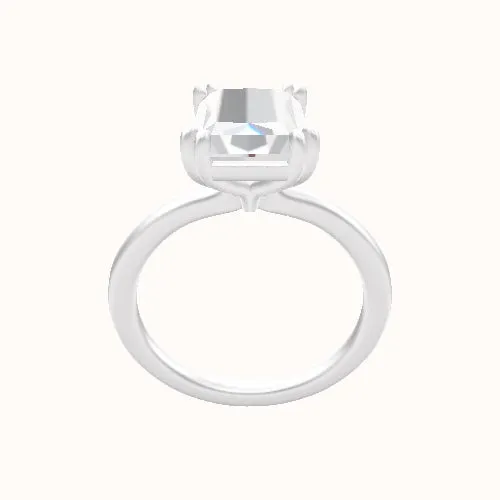 Solitaire Engagement Ring With Double Prongs Head