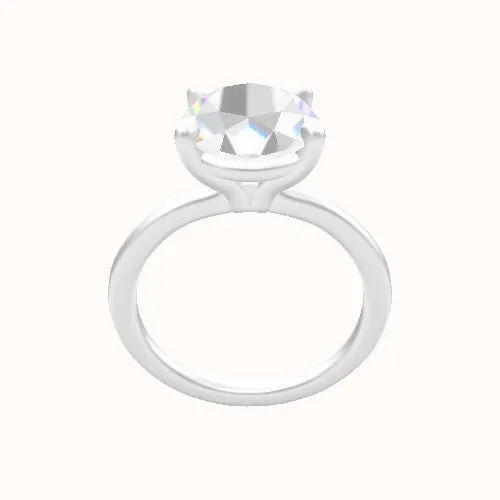 Solitaire Engagement Ring With Standard Four Prong Head