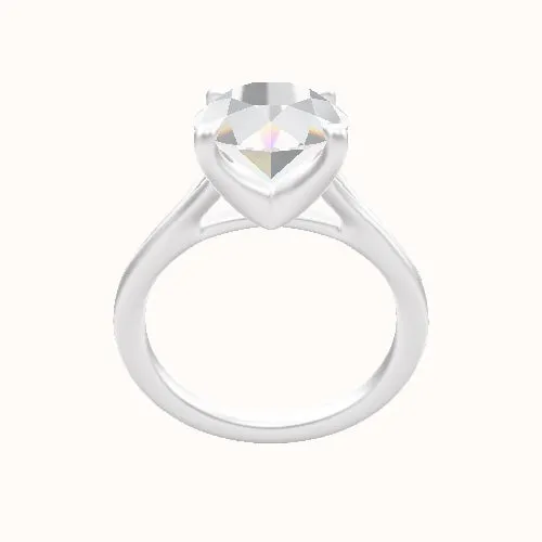 Split Cathedral Engagement Ring With Four Prong Head