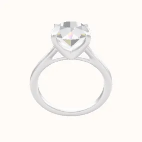 Split Cathedral Engagement Ring With Four Prong Head