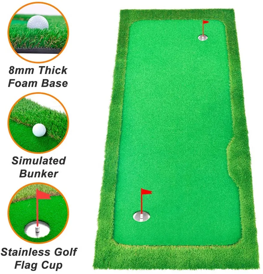 S- Shape Golf Putting Greens - Top Putting Mats - Home Putting Greens