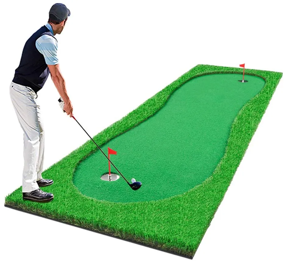 S- Shape Golf Putting Greens - Top Putting Mats - Home Putting Greens