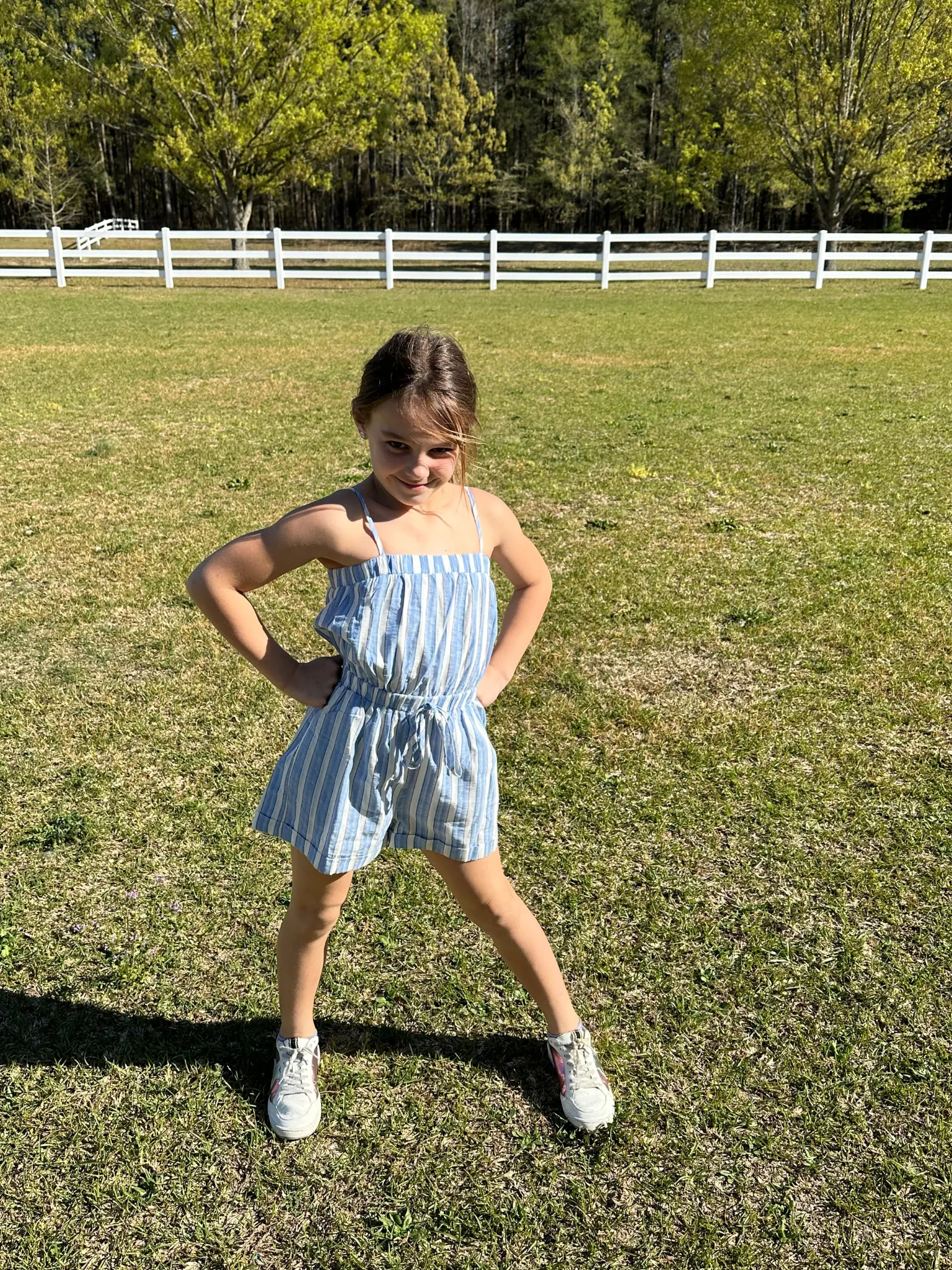 Stripe Blue Romper TWEEN