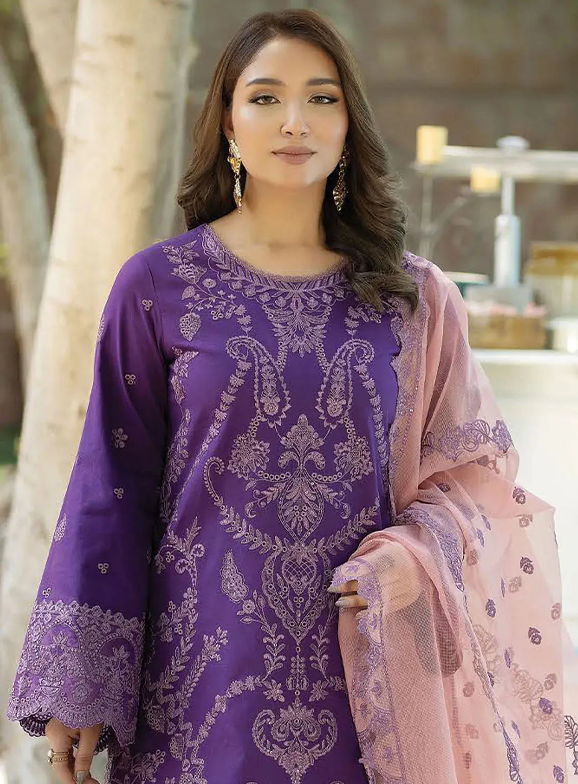 Subah-E-Roshan By Serene Premium Luxury Embroidered Lawn 3 Piece Unstitched Suit ASL-68 GULZAAR