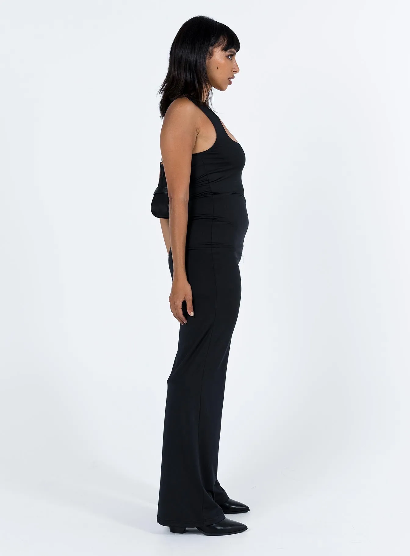 Tressi Long Catsuit Black