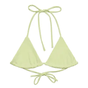 TRIANGLE STRING BIKINI TOP ECO - PASTEL LIME