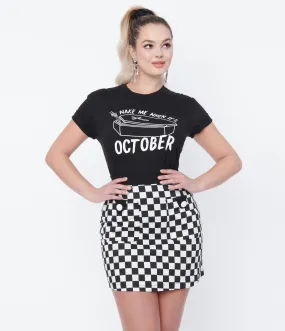 Unique Vintage Wake Me When Its October Unisex Tee