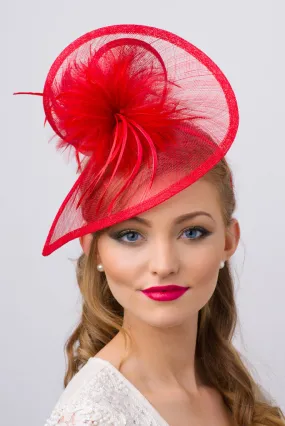 Victoria Fascinator - Red