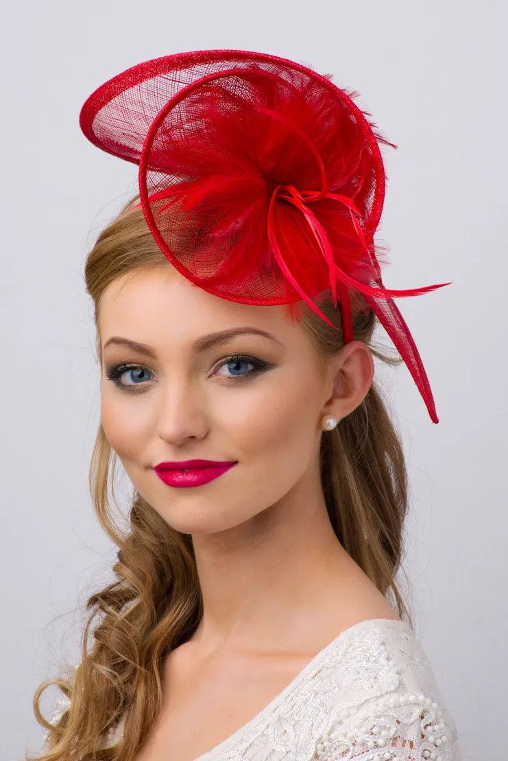 Victoria Fascinator - Red