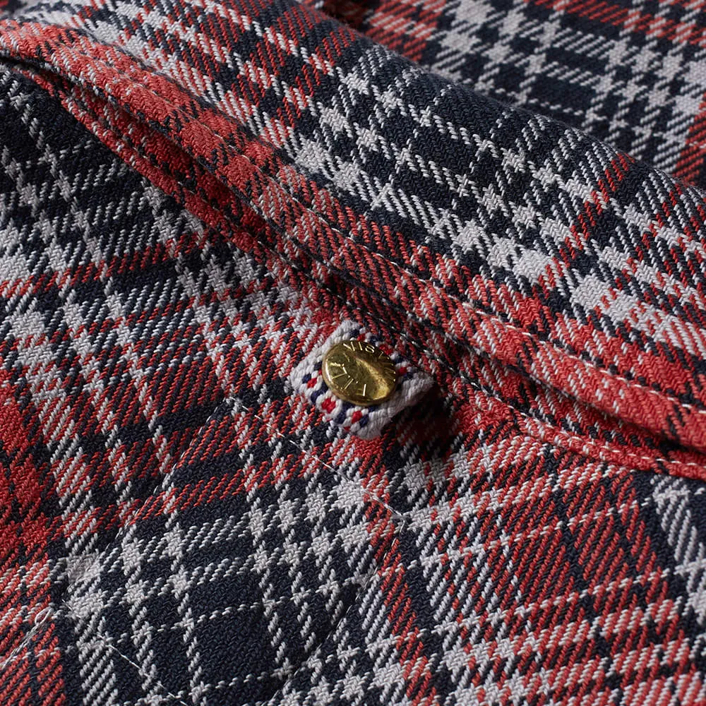 Visvim Black Elk Flannel ShirtRed Check