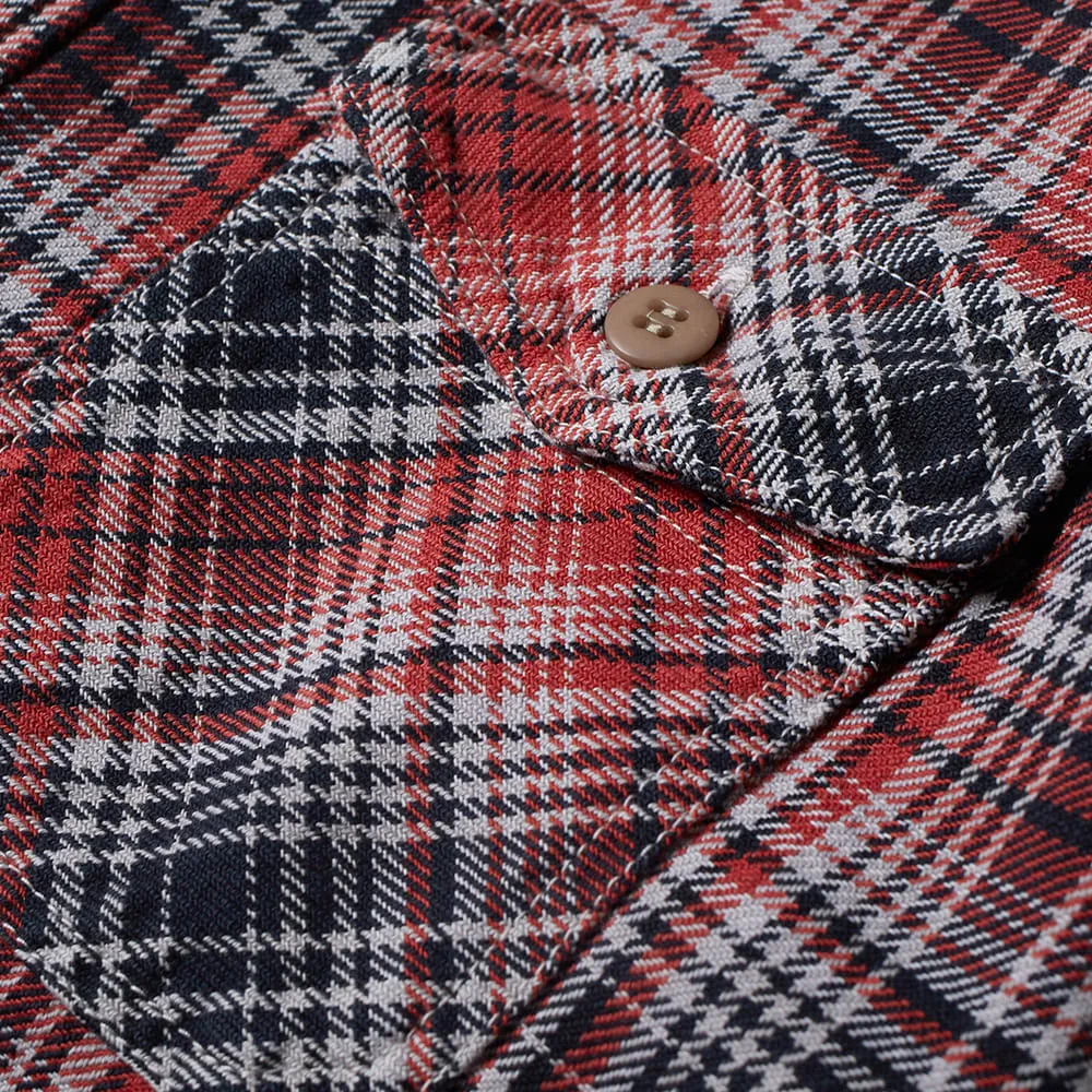 Visvim Black Elk Flannel ShirtRed Check