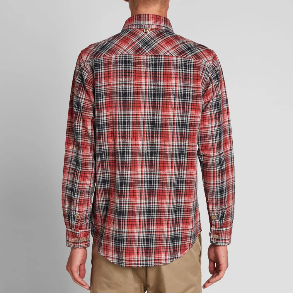 Visvim Black Elk Flannel ShirtRed Check