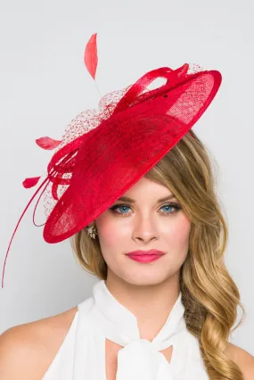 Wendy Fascinator - Red