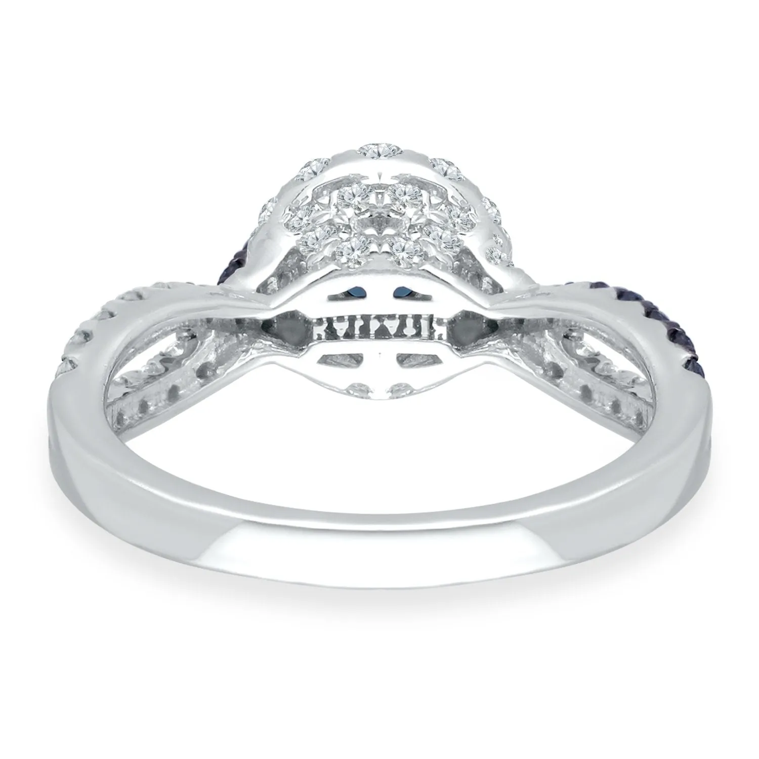 White Gold Blue & White Diamond Eternal Ring