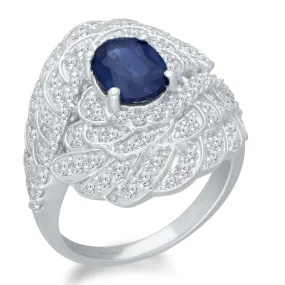 White Gold Sapphire & Diamond Griffiness Ring